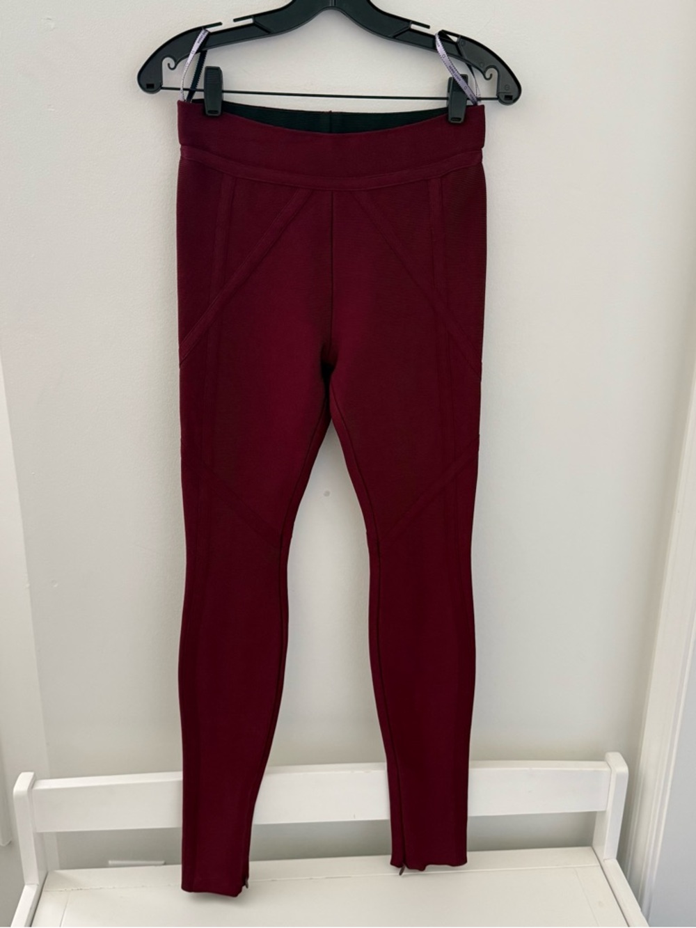 Herve Leger Dae Bandage Pants Leggings Beet Red S Women’s Ladies